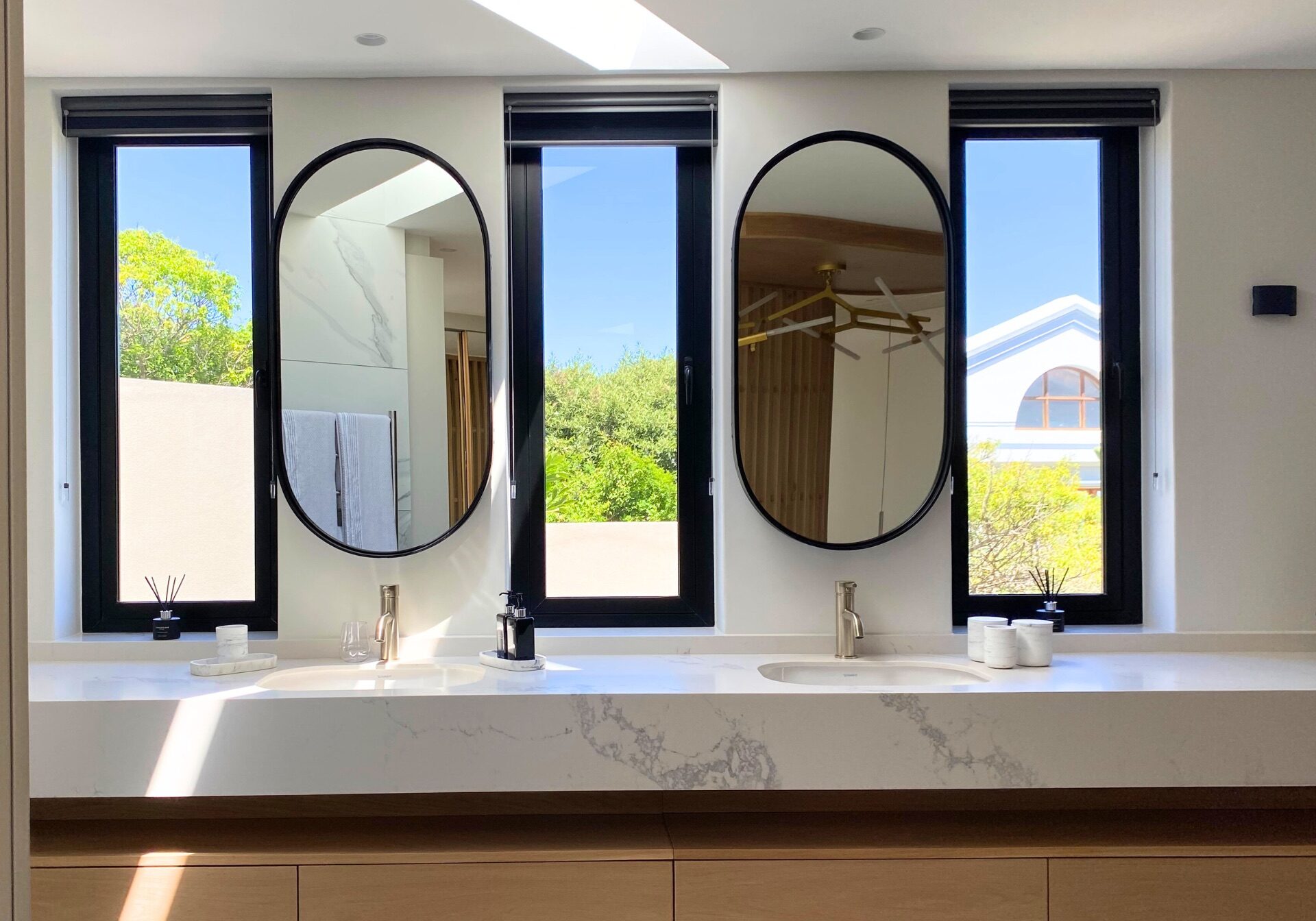 mirrors with black frame